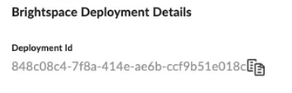 Image showing Brightspace deployment ID