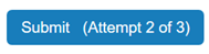 Image showing the submit button with attempt 2 of 3