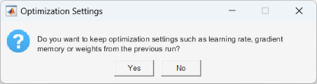 Optimization Settings