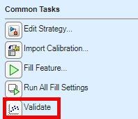 Validate option in Common Tasks pane.