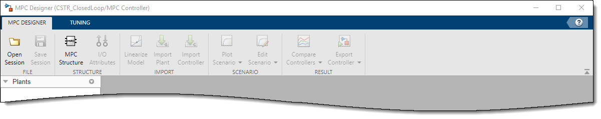 MPC Designer initial window, main tab.