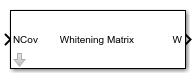 Whitening Matrix block