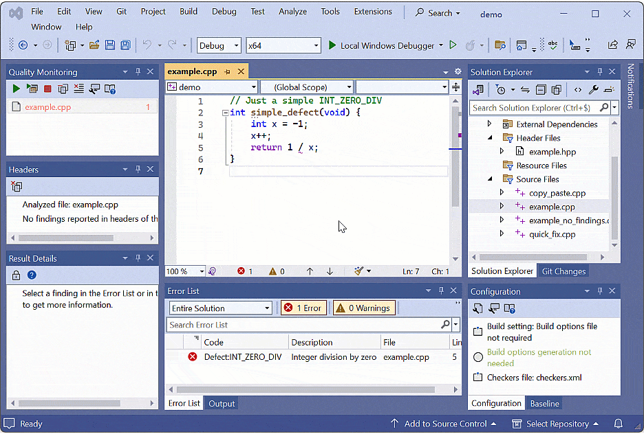 View and fix findings