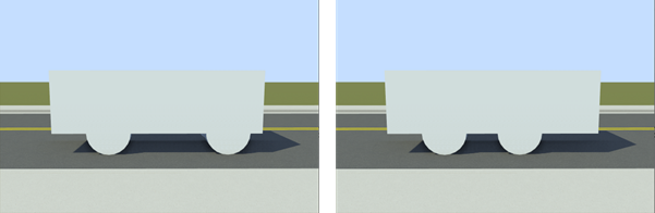 Sample vehicle with front overhang changes