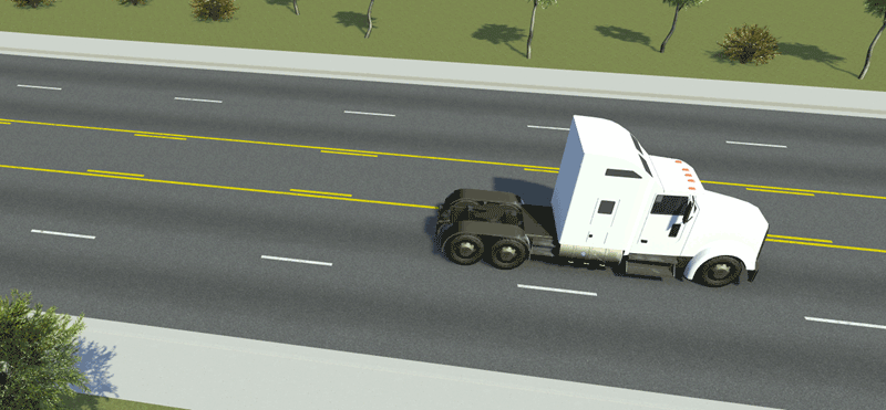Lead truck without trailer