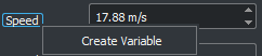 Opening the variables editor in RoadRunner