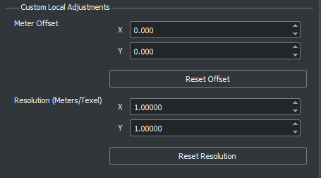 "Resolution" option in dialog box