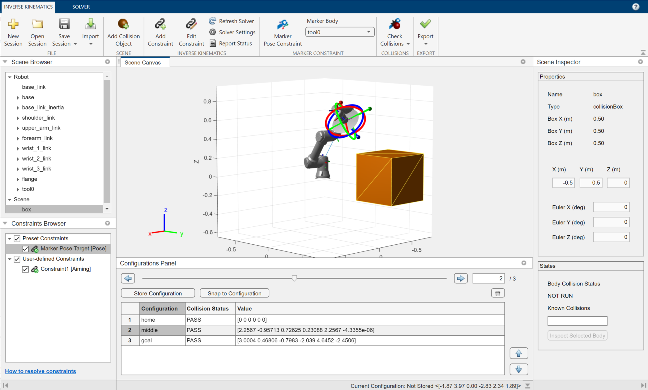 Inverse Kinematics Designer app