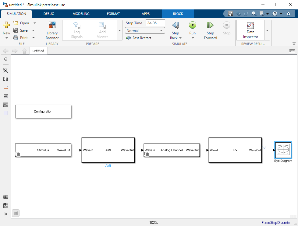 Simulink model for co-desgin worflow.