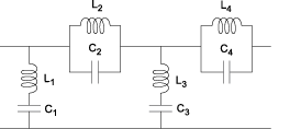 Two-port LC bandstop pi network