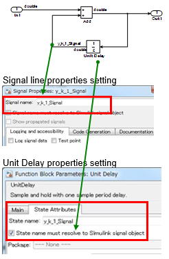 Interface to define the signal for state variables inside the block.