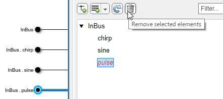 Pointer paused on Remove selected elements
