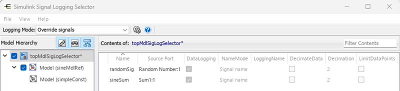 The Signal Logging Selector