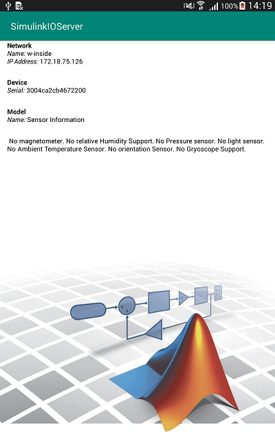 Android App SimulinkIOServer