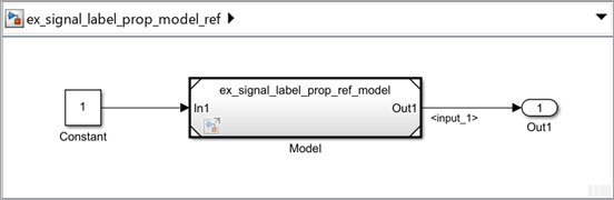 Model block output signal label