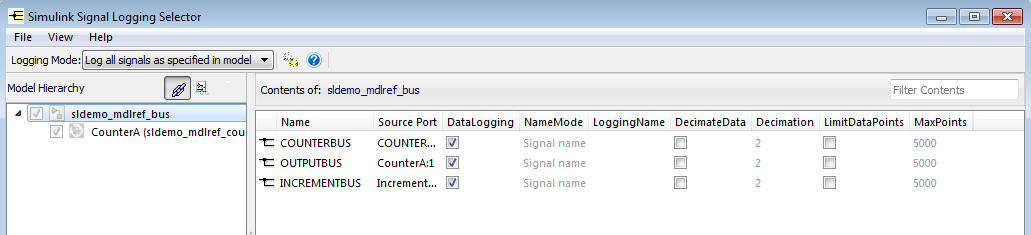 The Signal Logging Selector