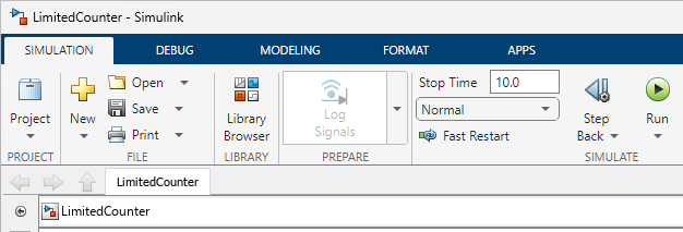Window with LimitedCounter open as top model