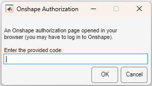 Onshape authorization window