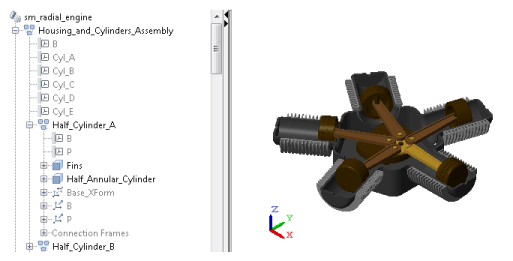 Radial Engine Model Visualization