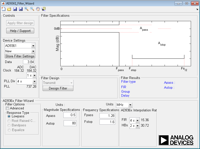 AD9361 filter wizard