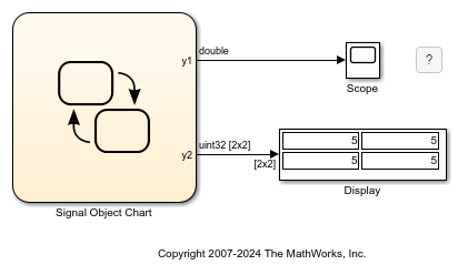 Simulink Signal 객체로부터 데이터 속성 연결 맺기