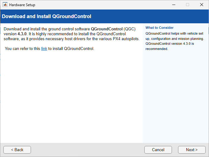 Download and Install QGroundControl screen.