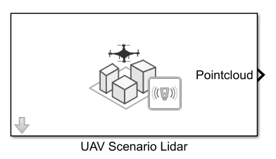 UAV Scenario Lidar block