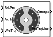 Drum brake block icon with rotational inertia selected.