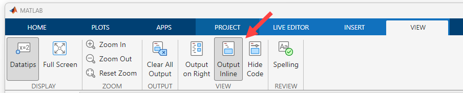 Changing livescript results display to Inline