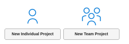 Labeler option selection for either new individual project, new team project, or open an existing project.