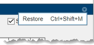 Restore arrow and Ctrl+Shift+M shortcut