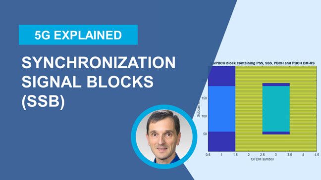 Learn about the synchronization signal block (SSB) in 5G New Radio (NR), which is comprised of the primary and secondary synchronization signals and the broadcast channel. You’ll also learn about its role in synchronization.