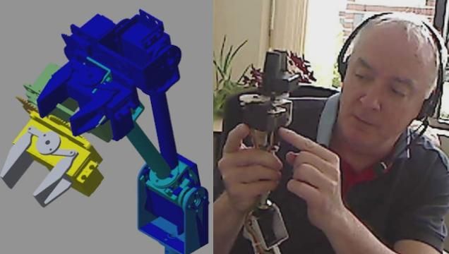 Create a plant model that simulates the mechanics and electronics of a robotic assembly.