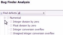 Identify software defects via static analysis using Polyspace Bug Finder.